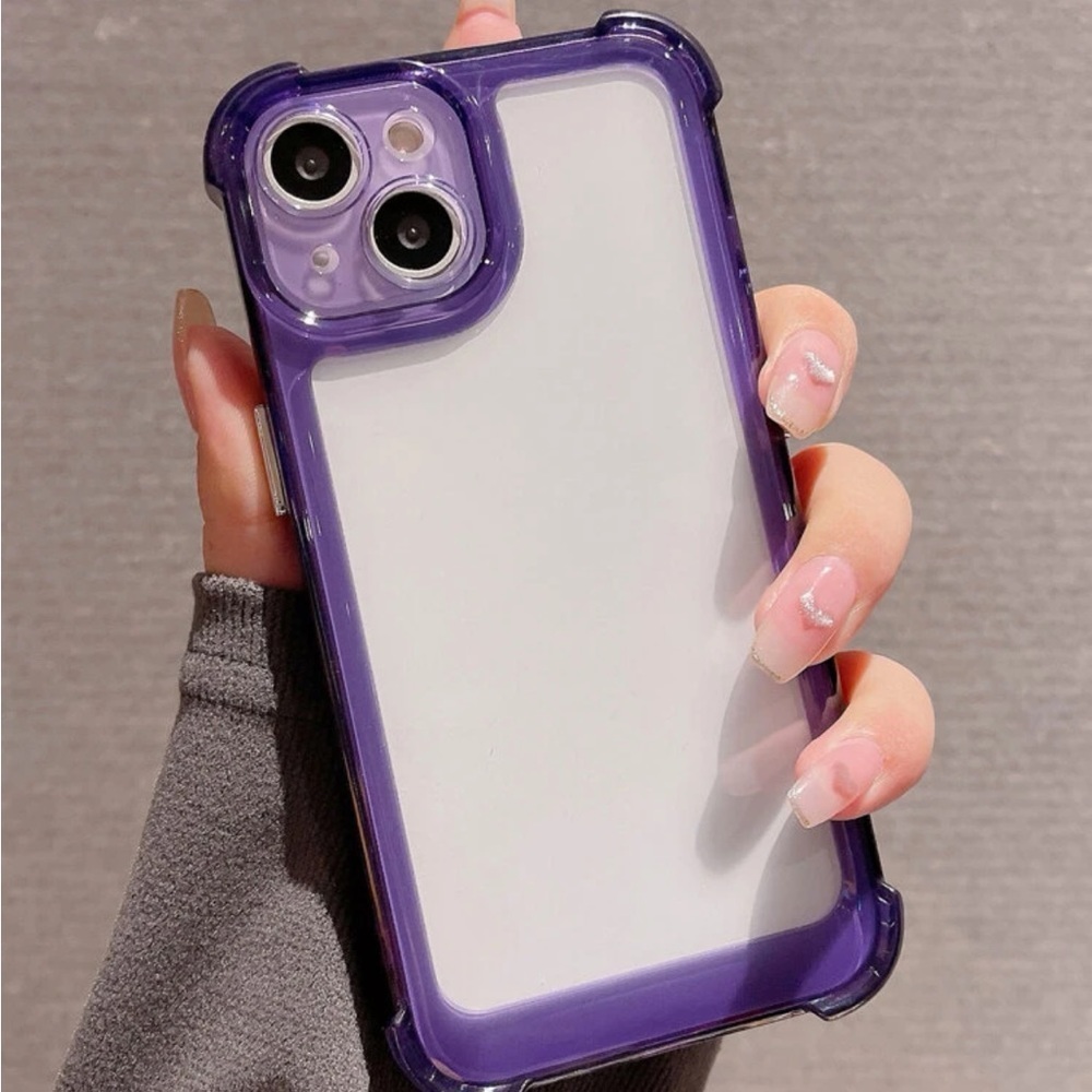 ⚠️Clearance💜iPhone 14/Pro/Pro Max/Plus Cute Purple Clear iPhone Case - Picture 4 of 6